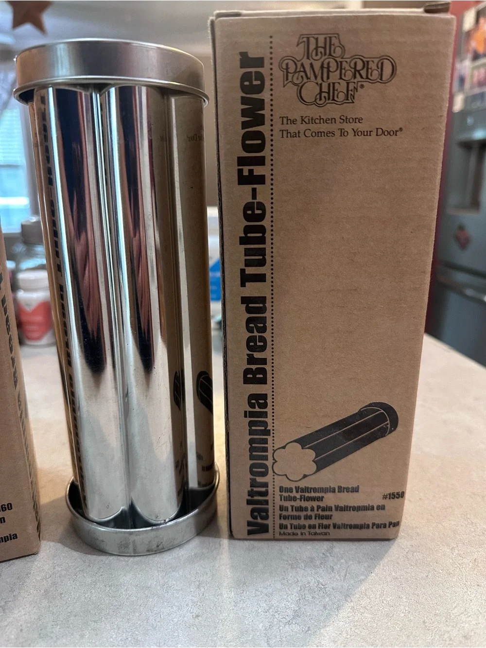 Set of 3 - The Pampered Chef Stainless Steel Bread Tube - Silver